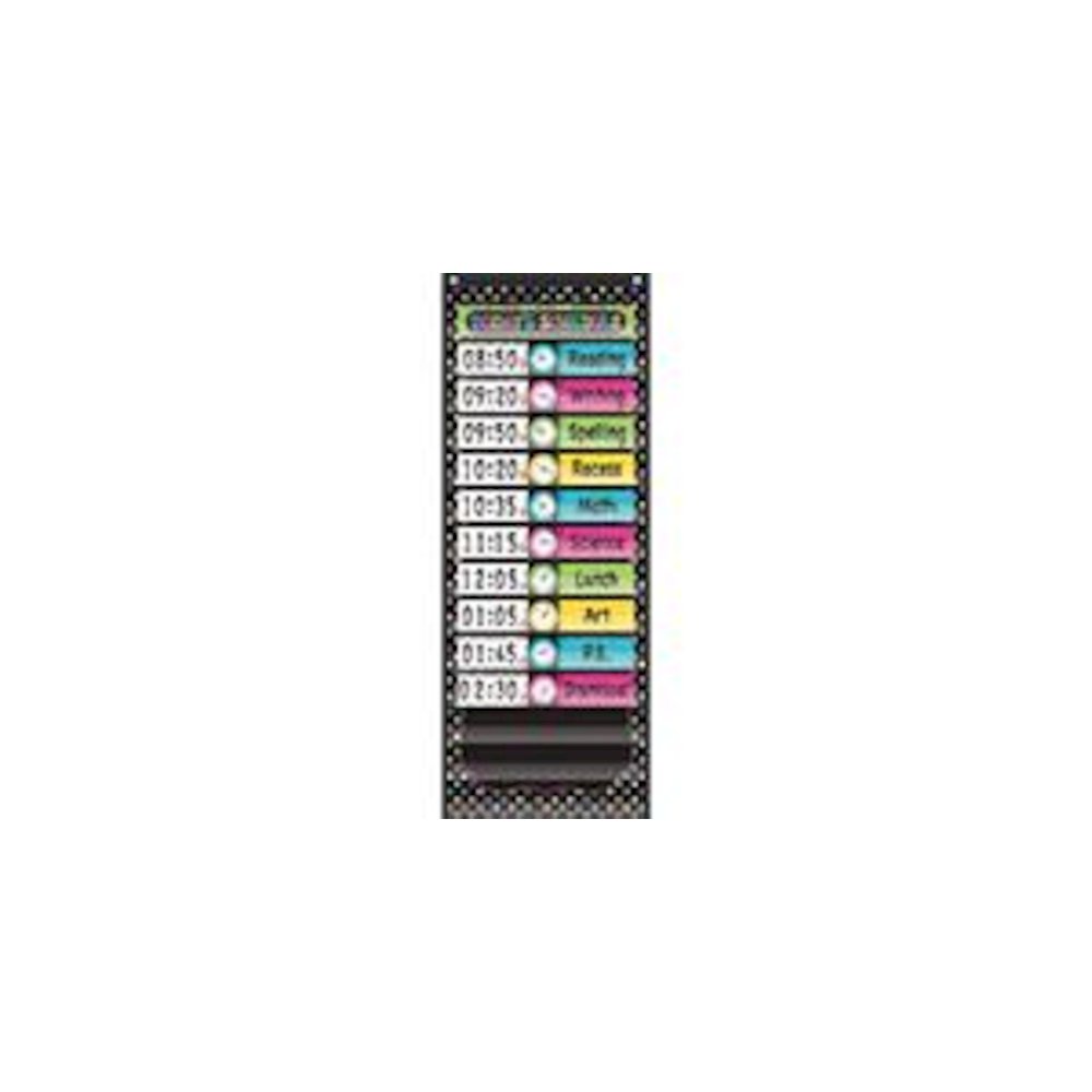 CHALKBOARD BRIGHTS 14 POCKET DAILY SCHEDULE POCKET CHART 13X34. Picture 2