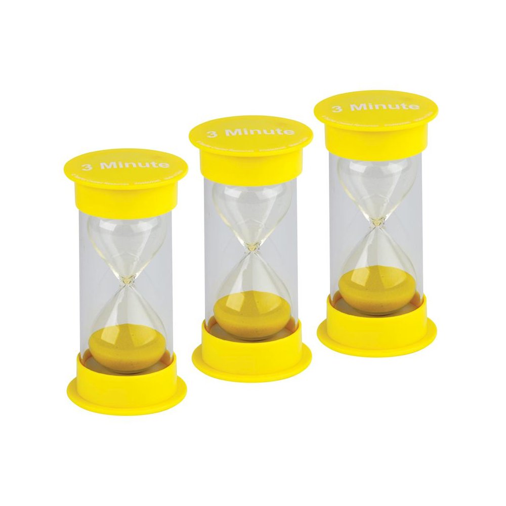 Sand Timer, Medium, 3 Minute, Pack of 3. Picture 1