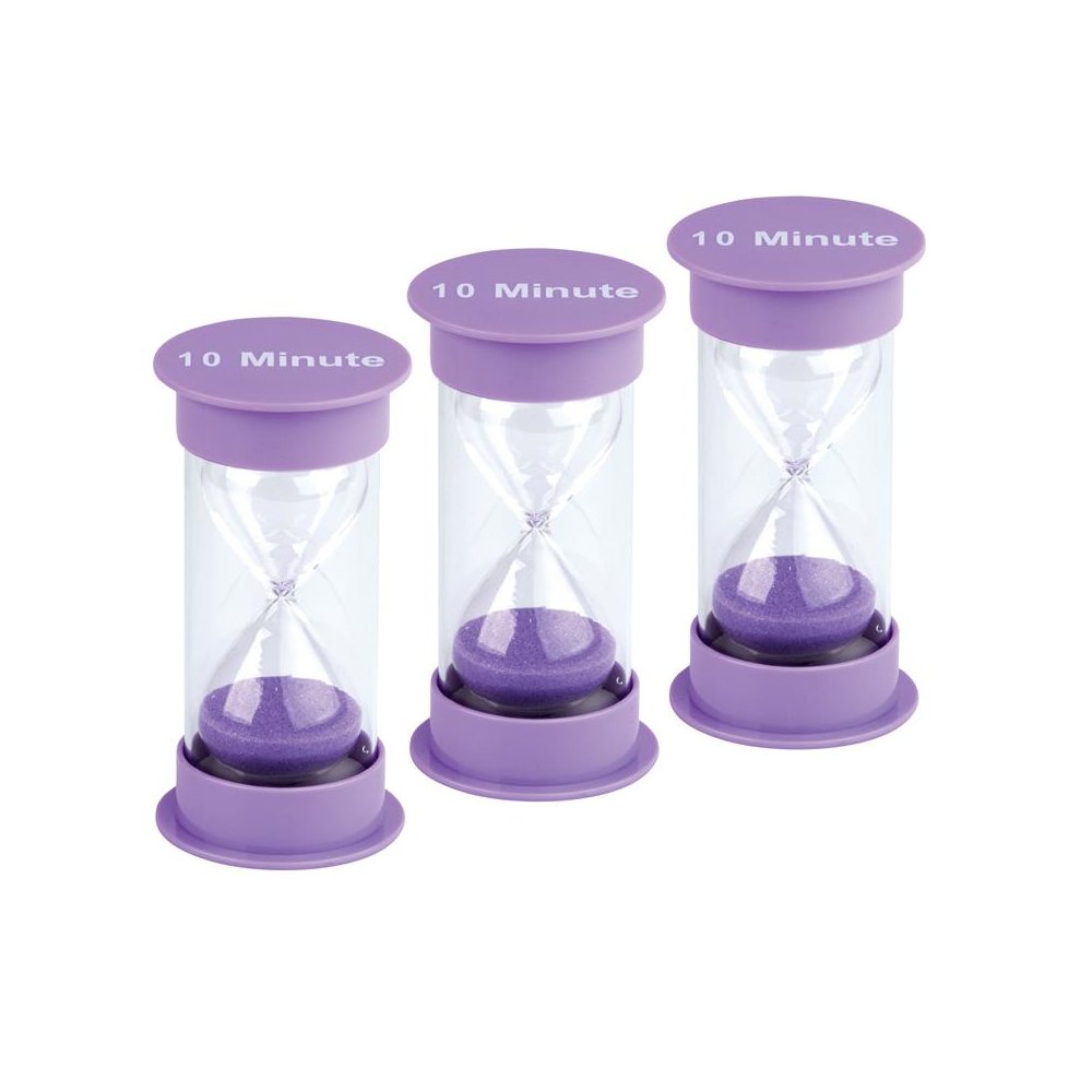 Sand Timer, Medium, 10 Minute, Pack of 3. Picture 1
