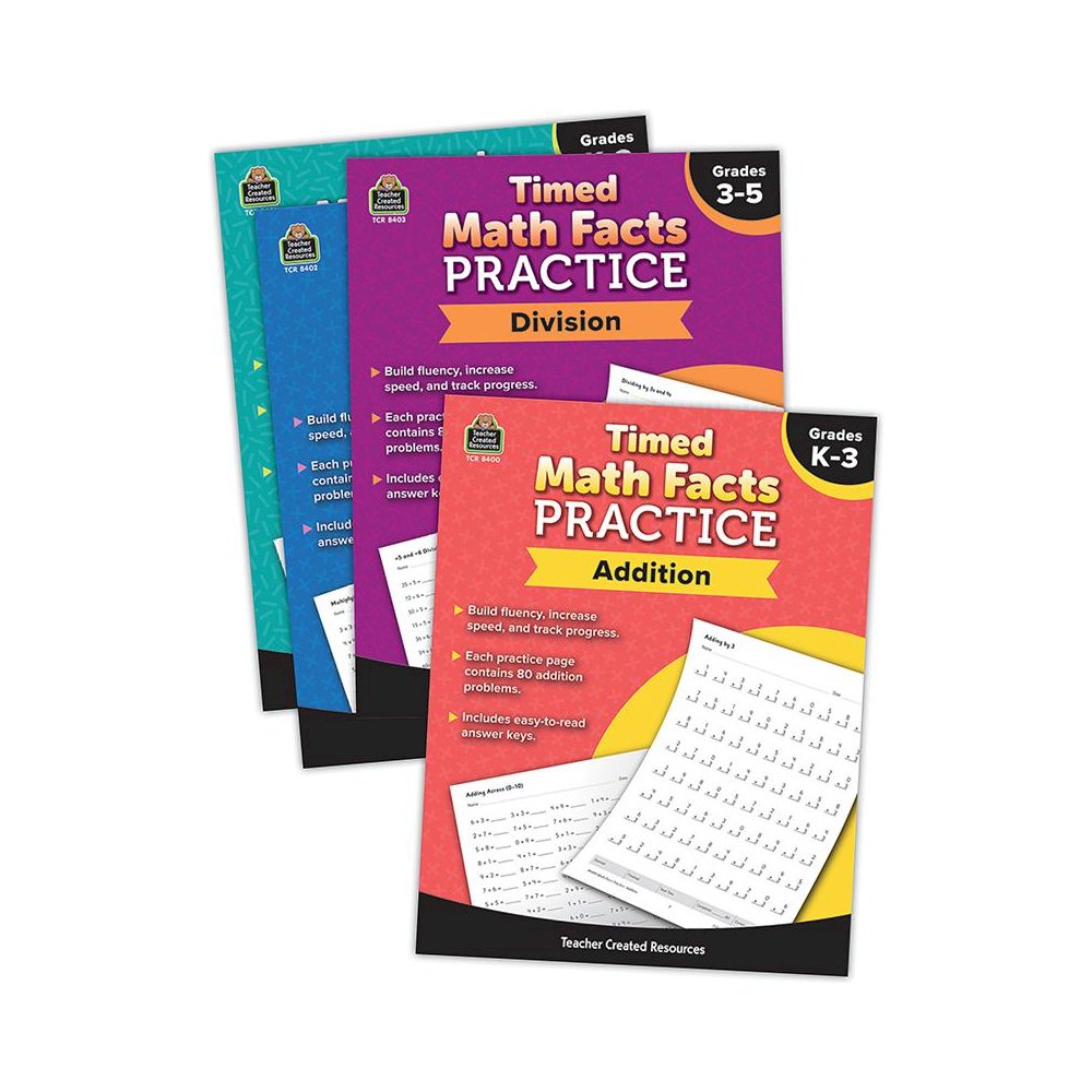 Timed Math Facts Practice Set of 4. Picture 1