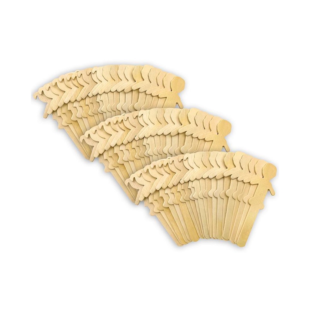 STEM Basics: People-Shaped Craft Sticks - 50 Per Pack, 3 Packs. Picture 1