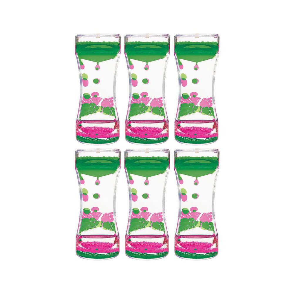 Pink & Green Liquid Motion Bubbler, Pack of 6. Picture 1