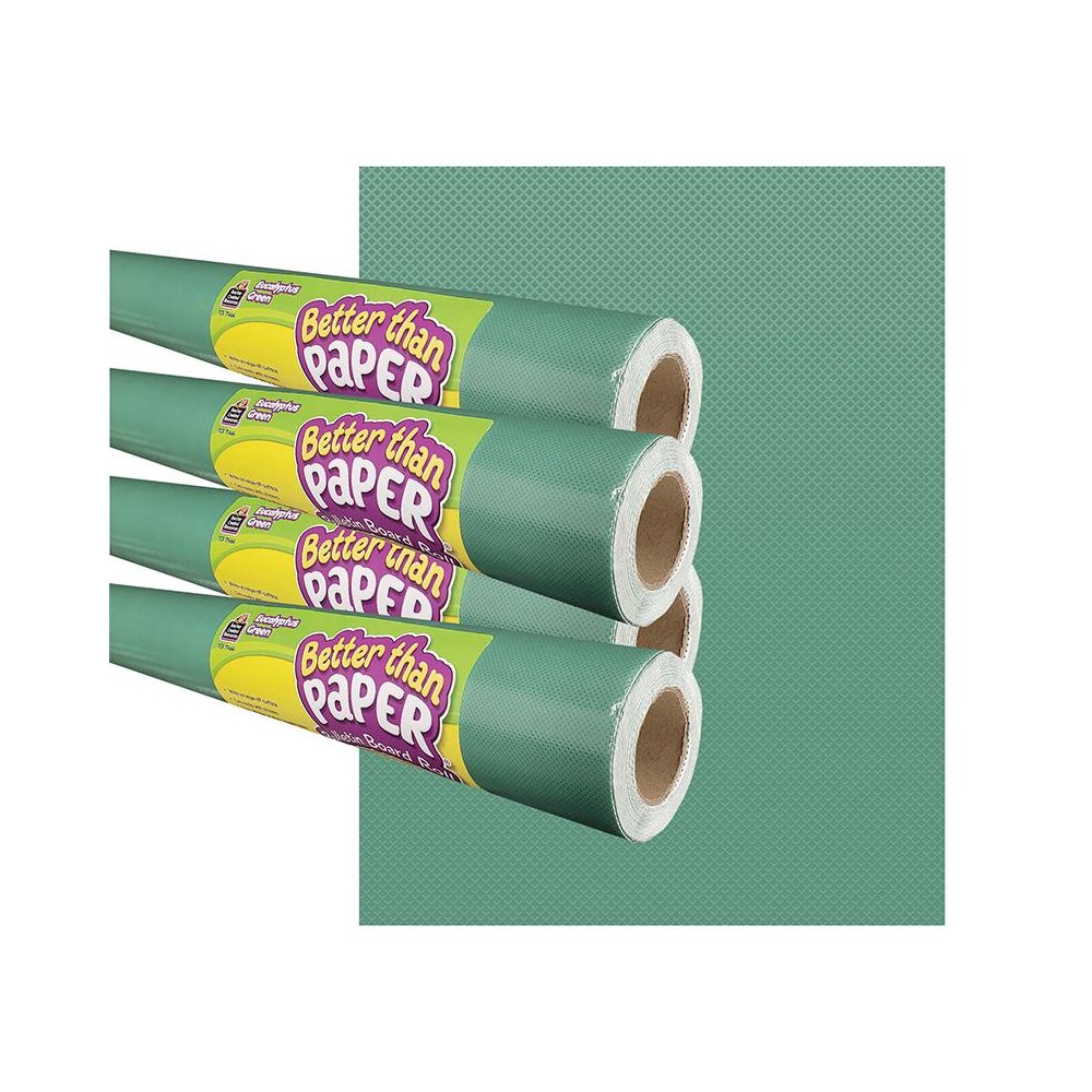 Eucalyptus Green Better Than Paper Bulletin Board Roll, 4' x 12', Pack of 4. Picture 1