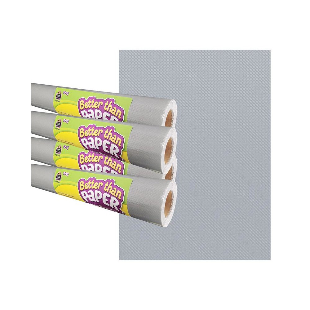 Gray Better Than Paper Bulletin Board Roll, 4' x 12', Pack of 4. Picture 1