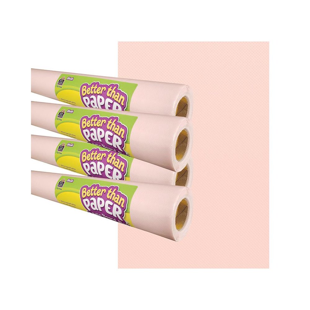 Blush Better Than Paper Bulletin Board Roll, 4' x 12', Pack of 4. Picture 1