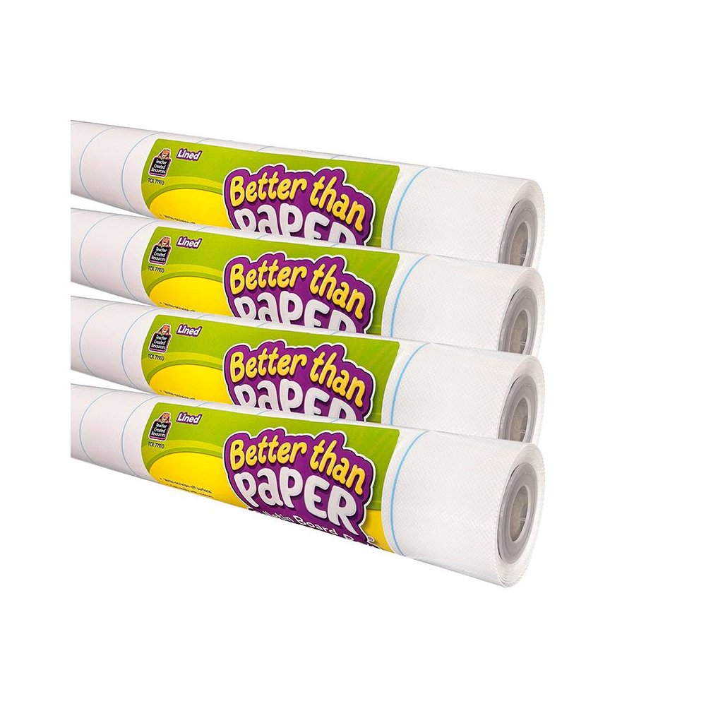 Better Than Paper Bulletin Board Roll, Lined, 4-Pack. Picture 1