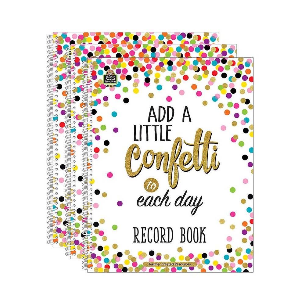Confetti Record Book, Pack of 3. Picture 1