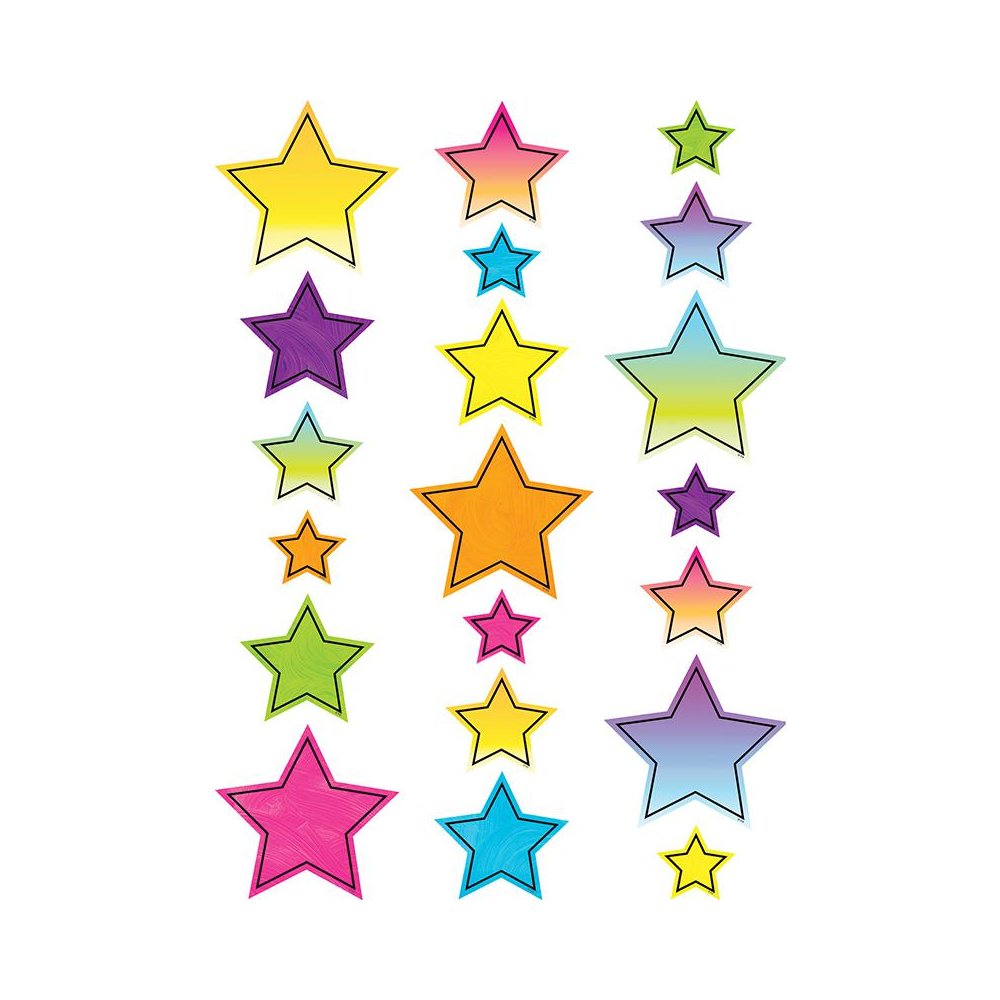 Brights 4Ever Star Accents, Assorted Sizes, 60 Per Pack, 3 Packs. Picture 1