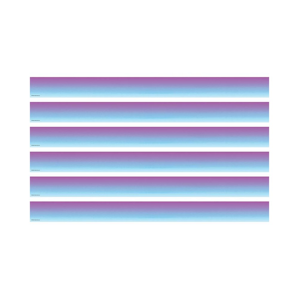Purple and Blue Color Wash Straight Border Trim, 35 Feet Per Pack, 6 Packs. Picture 1
