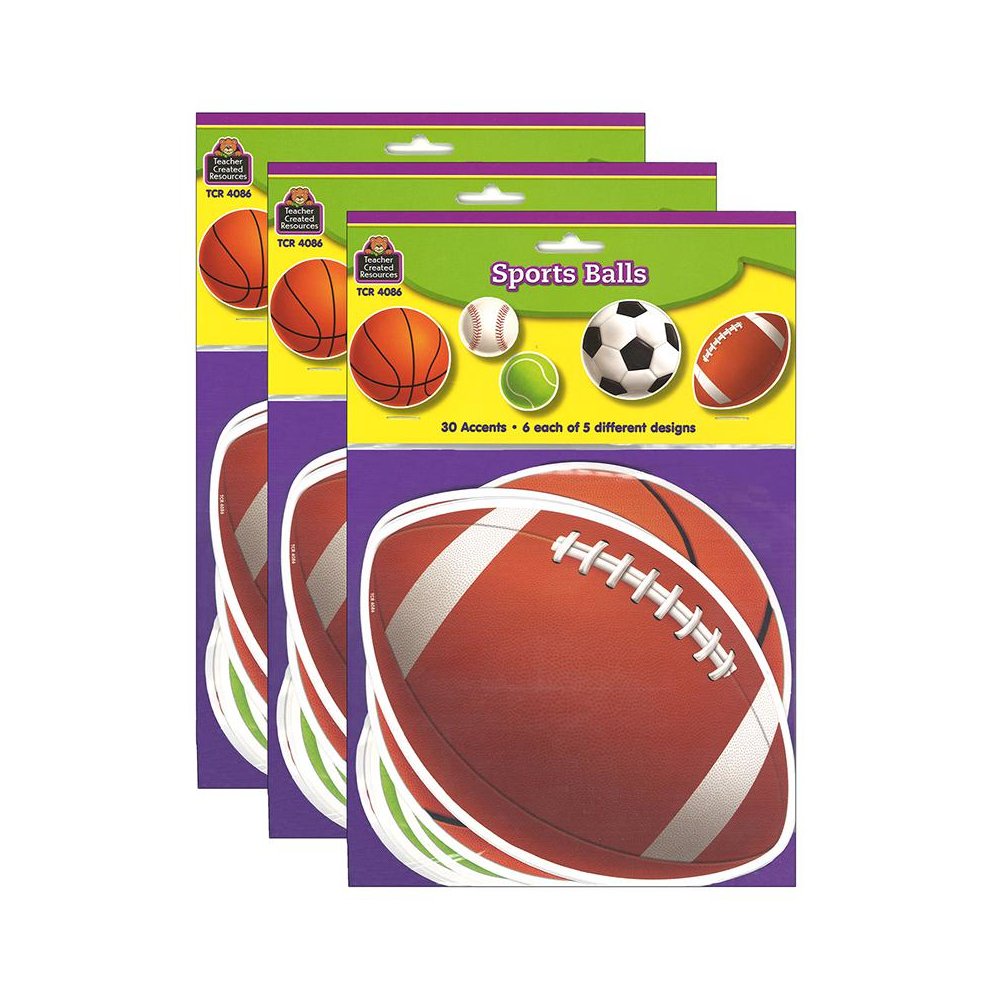 Sports Balls Accents, 30 Per Pack, 3 Packs. Picture 1