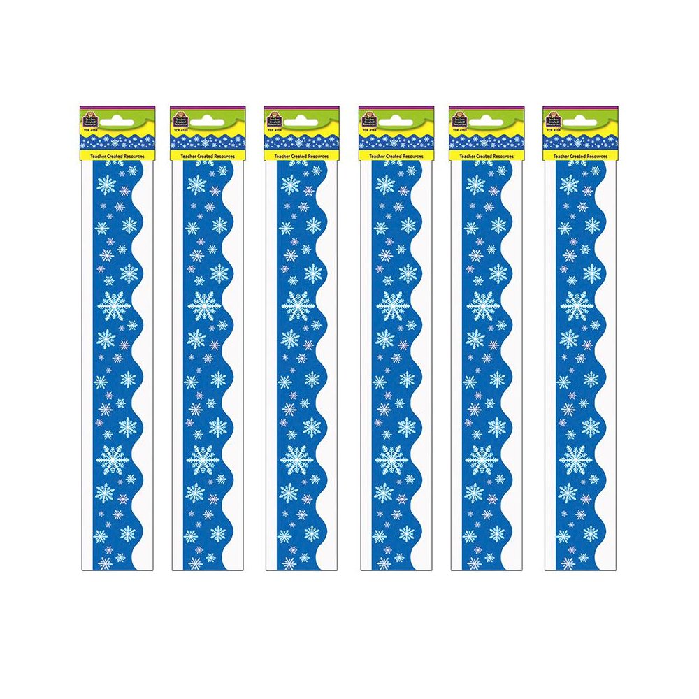Snowflakes Border Trim, 35 Feet Per Pack, 6 Packs. Picture 1