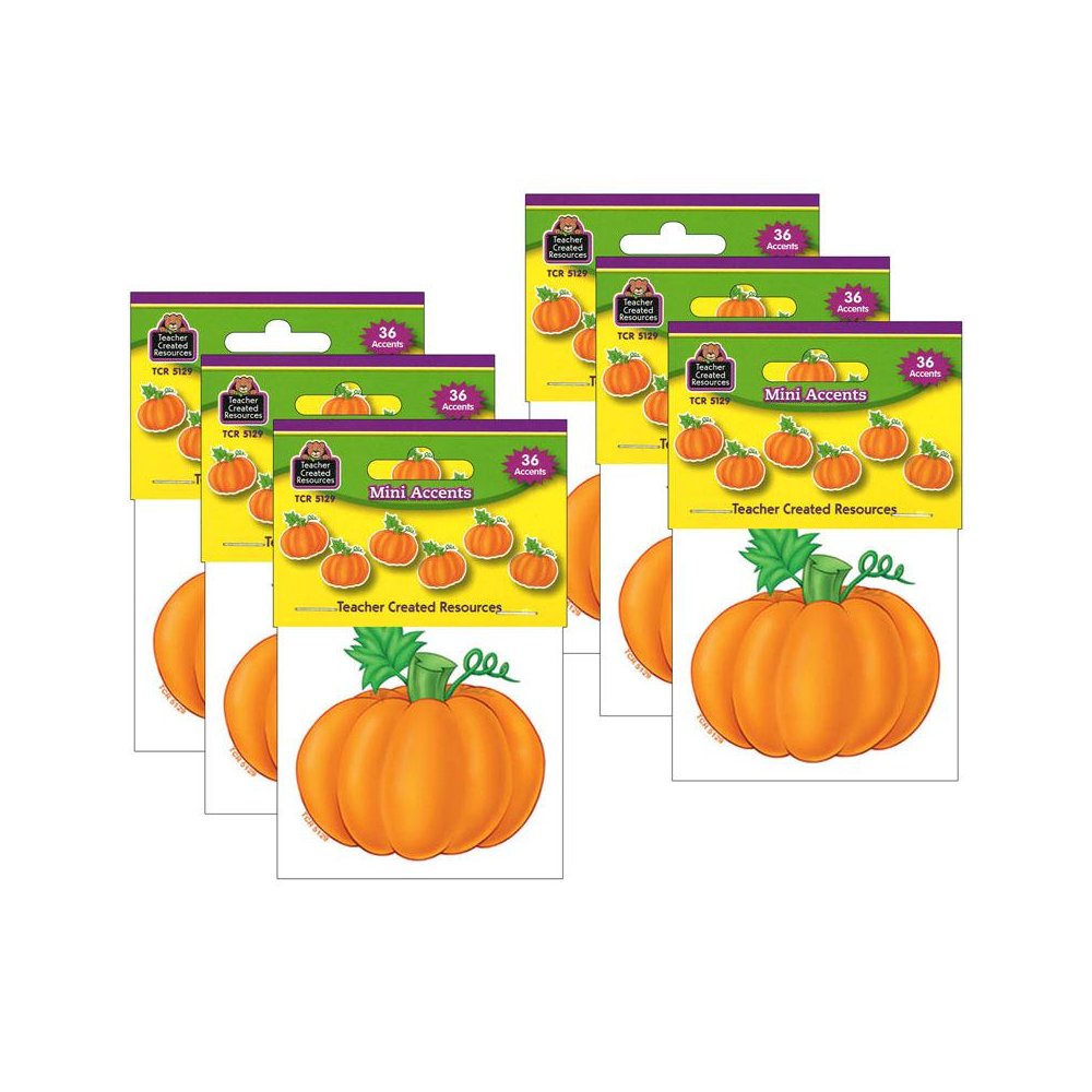 Pumpkins Mini Accents, 36 Per Pack, 6 Packs. Picture 1