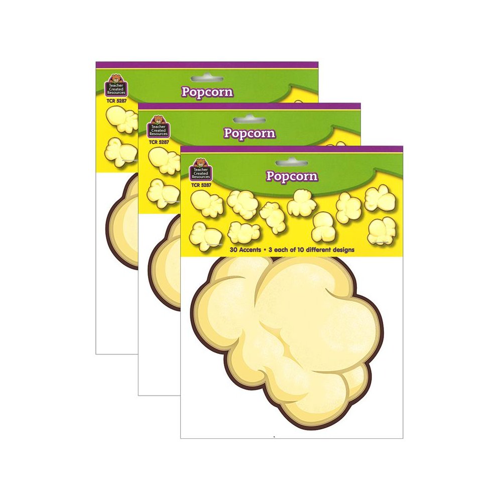 Popcorn Accents, 30 Per Pack, 3 Packs. Picture 1