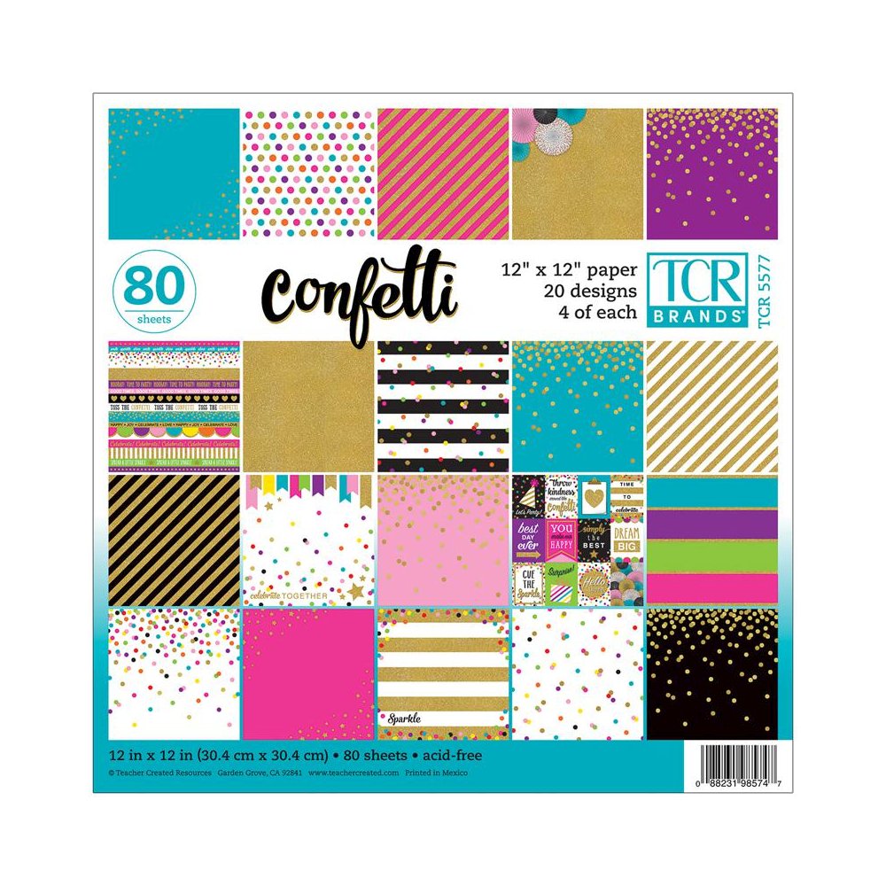 Confetti Project Paper, 12" x 12", 80 Sheets. Picture 1