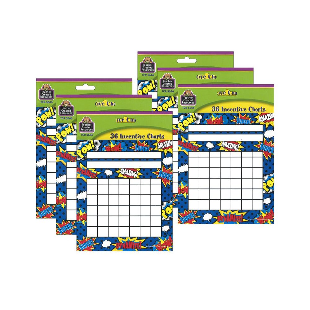 Superhero Incentive Chart, 36 Per Pack, 6 Packs. Picture 1