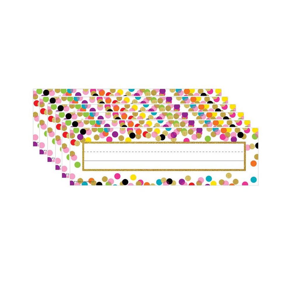 Confetti Name Plates, 36 Per Pack, 6 Packs. Picture 1