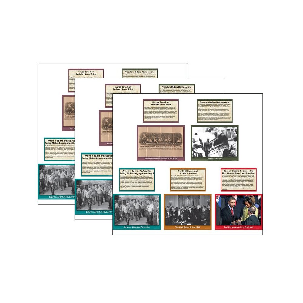 Black History Events Accents, 48 Per Pack, 3 Packs. Picture 1