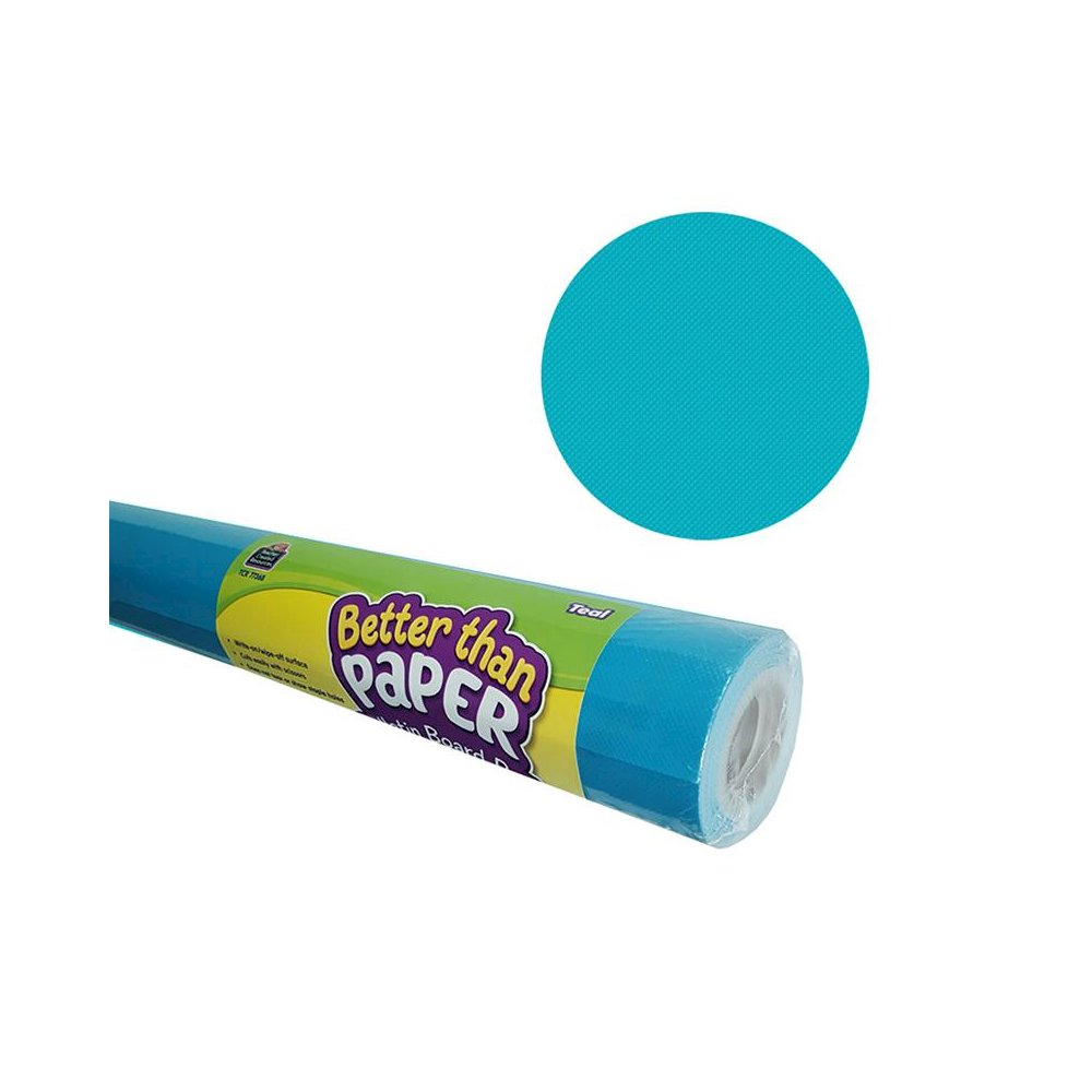 Better Than Paper Bulletin Board Roll, 4' x 12', Teal, 4 Rolls. Picture 1