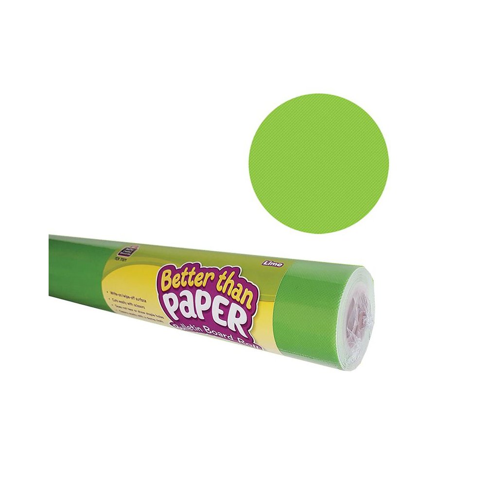 Better Than Paper Bulletin Board Roll, 4' x 12', Lime, 4 Rolls. Picture 1