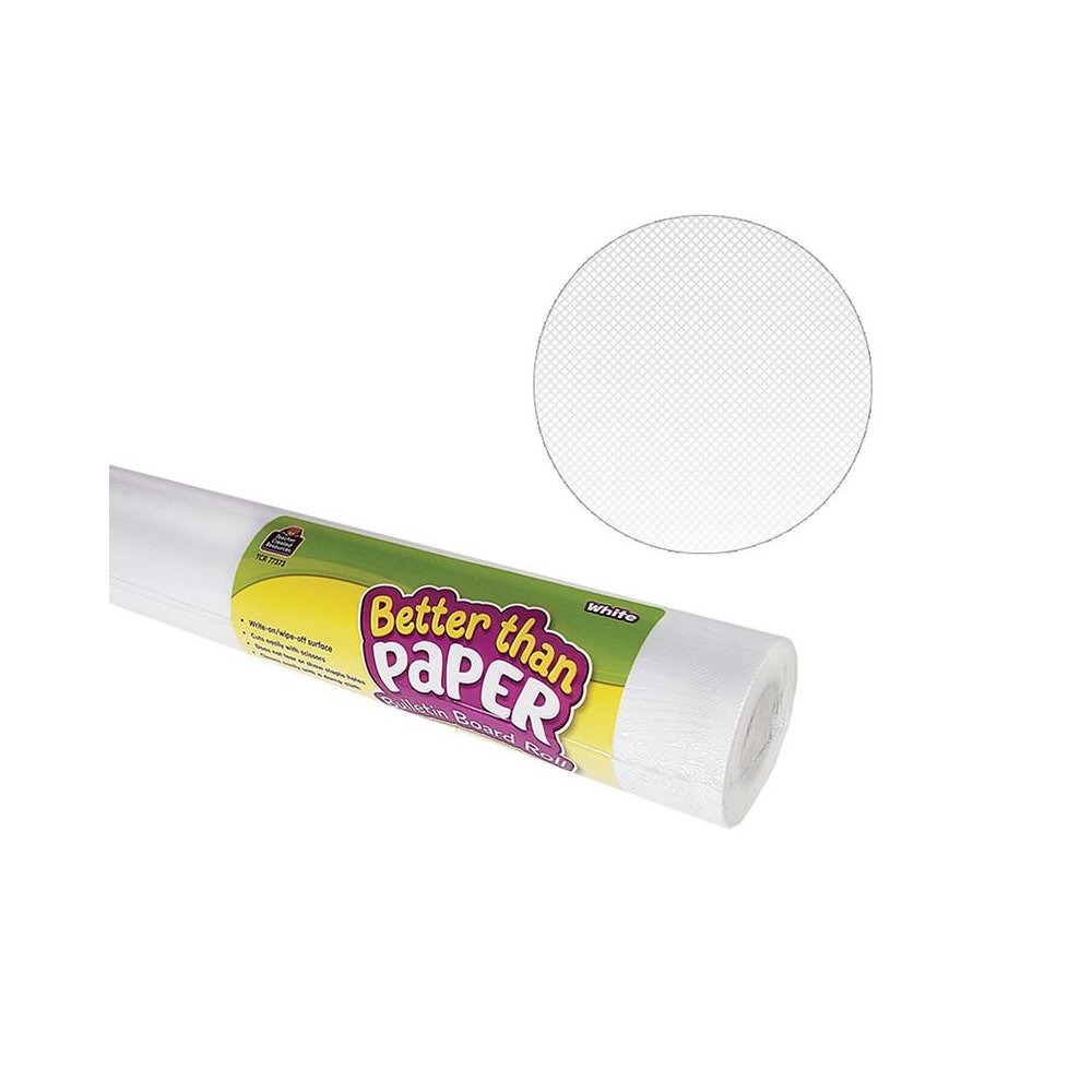 Better Than Paper Bulletin Board Roll, 4' x 12', White, 4 Rolls. Picture 1