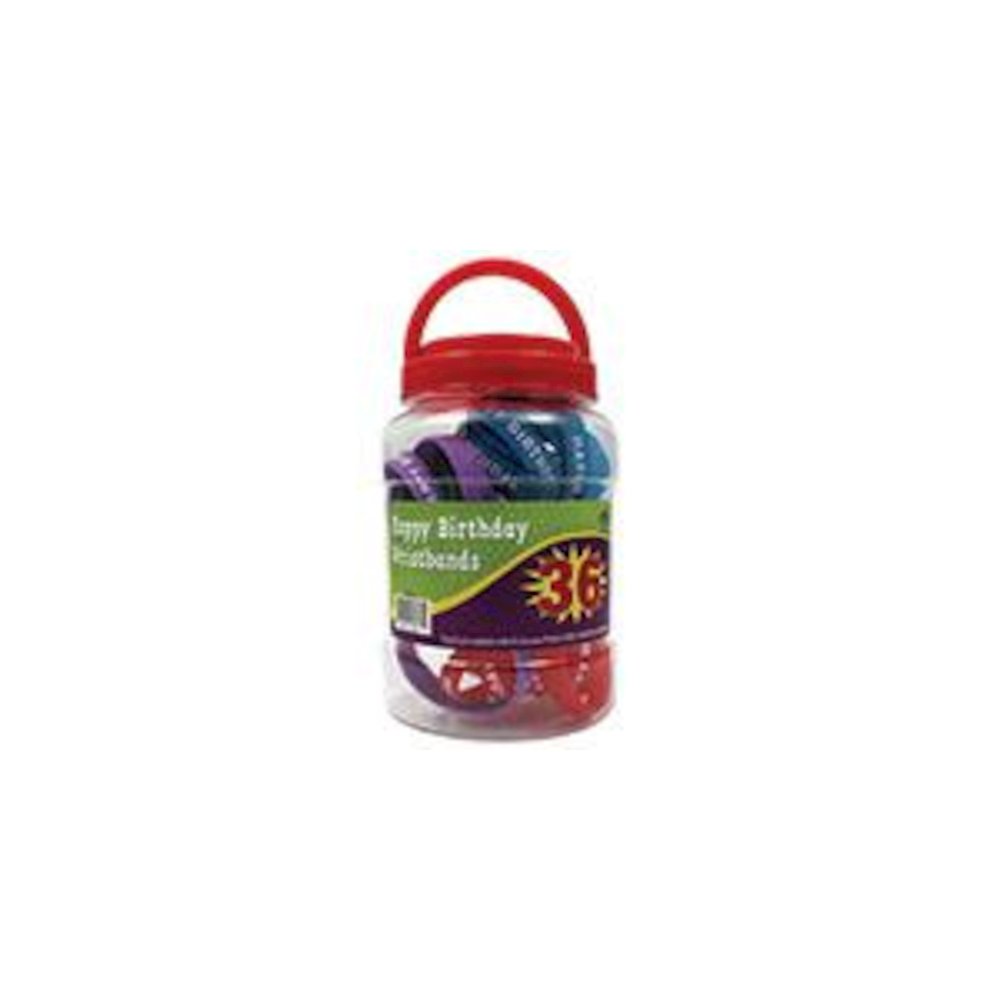 HAPPY BIRTHDAY WRISTBANDS JAR. Picture 2