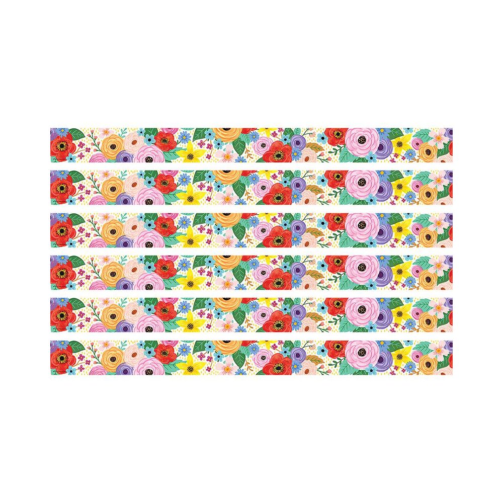Wildflowers Straight Border Trim, 35 Feet Per Pack, 6 Packs. Picture 1