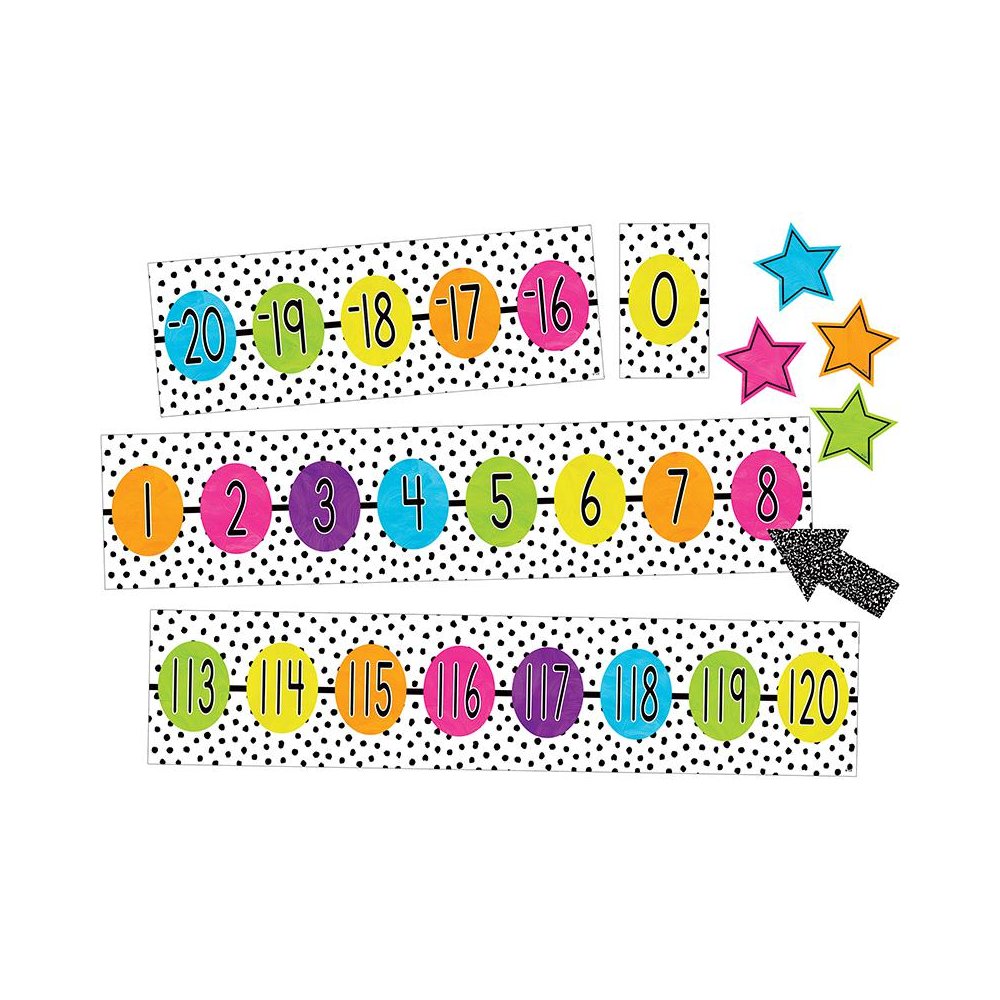 Brights 4Ever Number Line (-20 to 120) Bulletin Board Set. Picture 1
