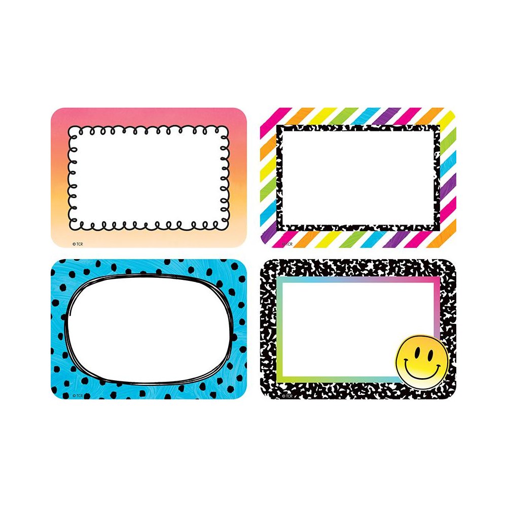Brights 4Ever Name Tags / Labels - Multi-Pack, 36 Per Pack, 6 Packs. Picture 1