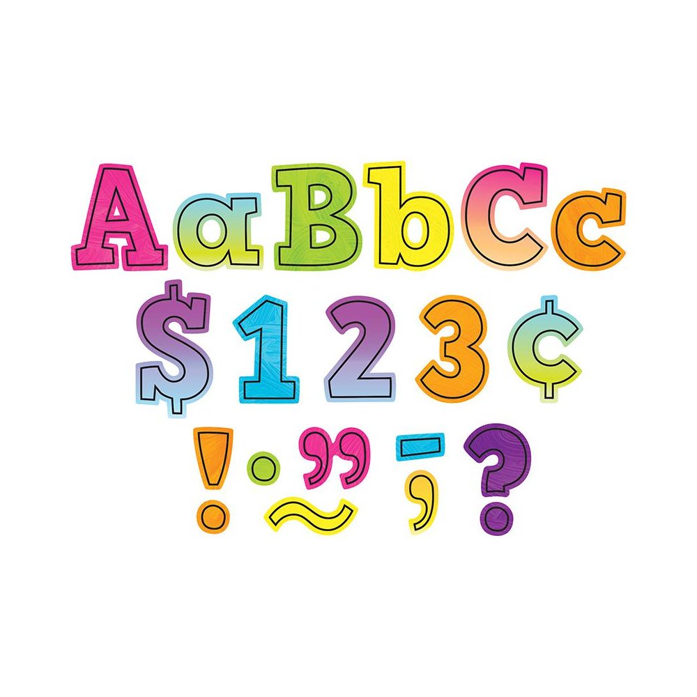 Brights 4Ever Bold Block 4" Letters Combo Pack, 230 Per Pack, 2 Packs. Picture 1
