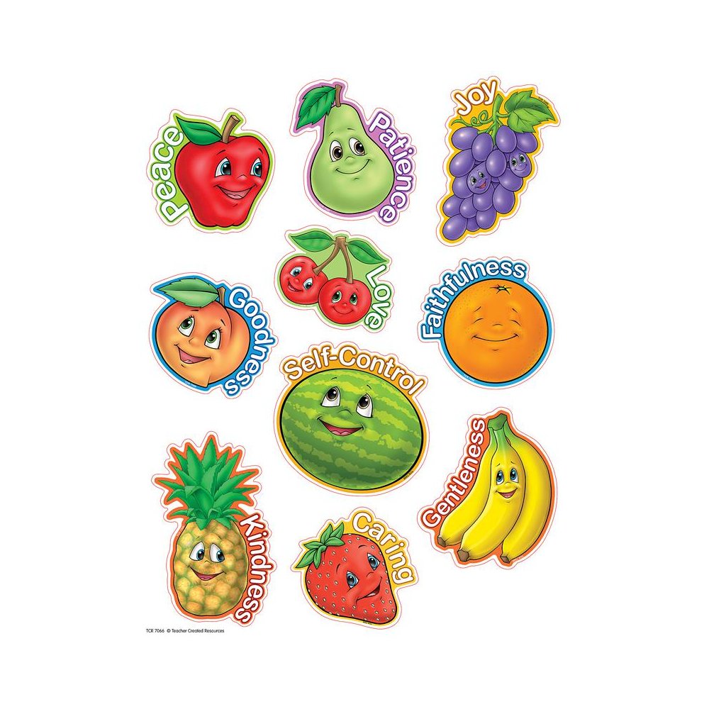 Fruit of the Spirit Accents, 30 Per Pack, 3 Packs. Picture 1