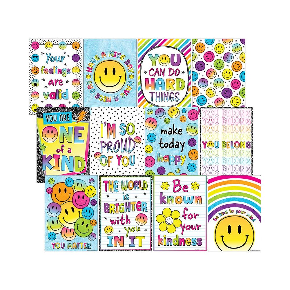 Brights 4Ever Positive Sayings Small Poster Pack, Pack of 12. Picture 1