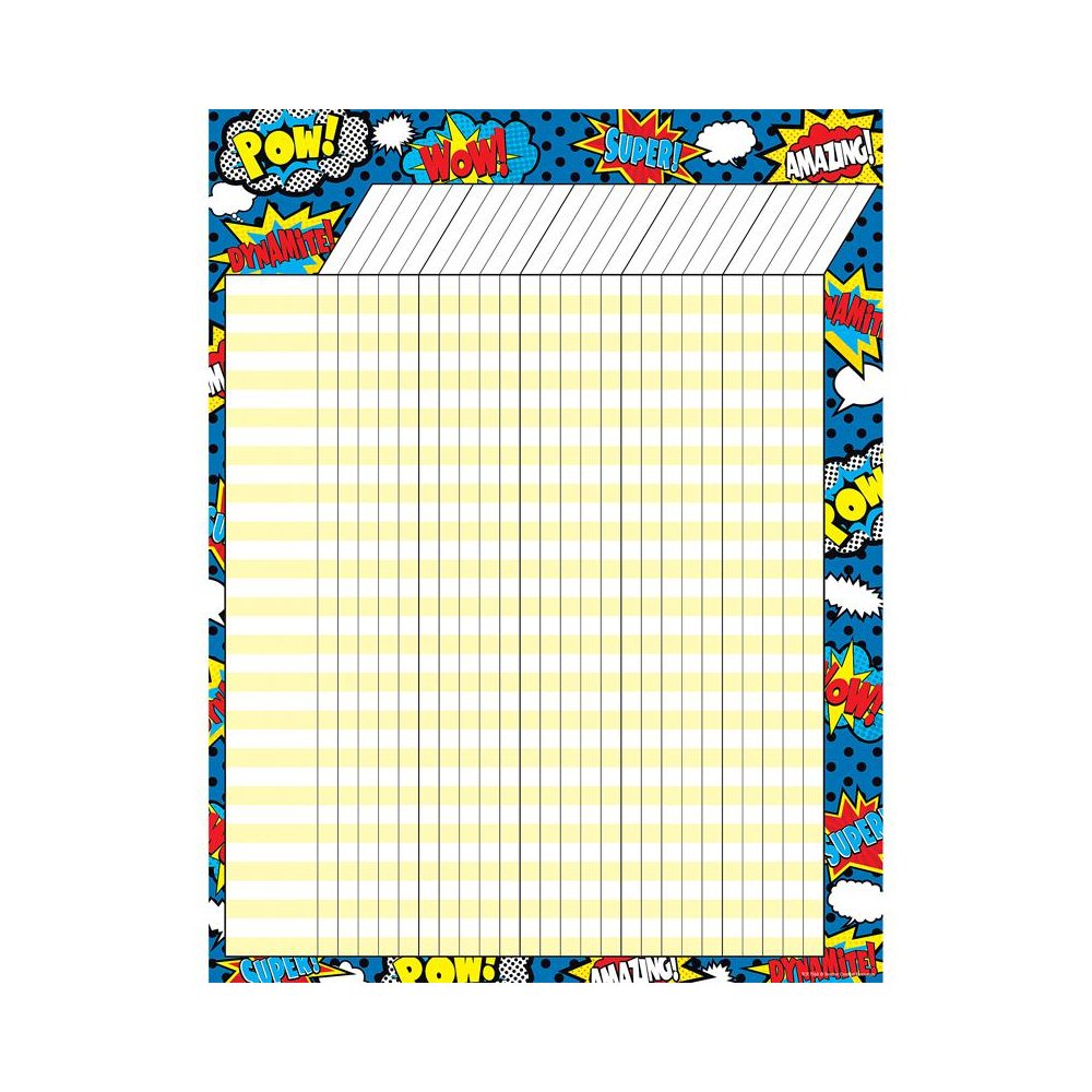 Superhero Incentive Chart, Pack of 6. Picture 1