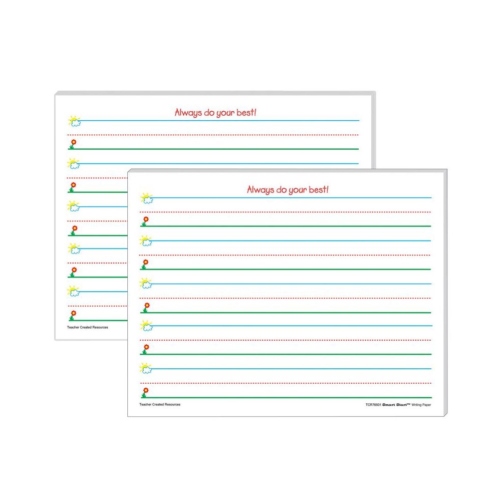 Smart Start K-1 Writing Paper: 100 Sheets Per Pack, 2 Packs. Picture 1