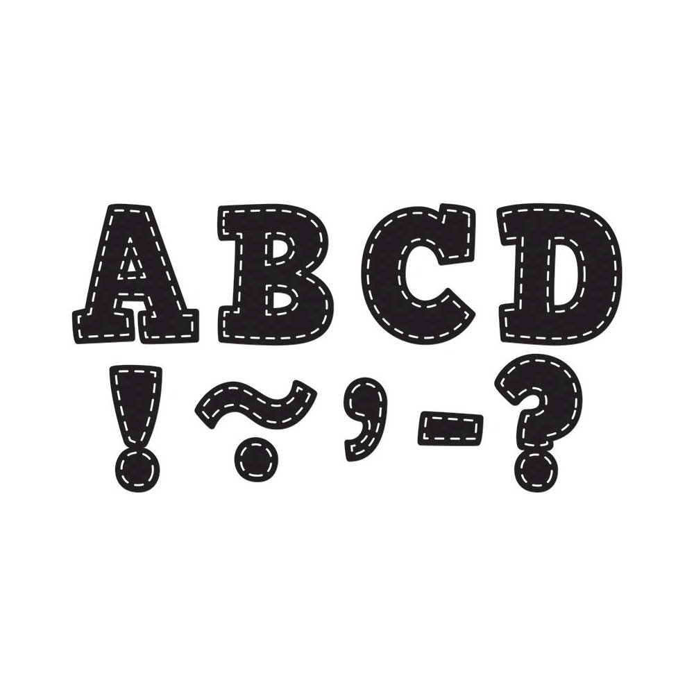 BLACK STITCH BOLD BLOCK 3 MAGNETIC LETTERS. Picture 1