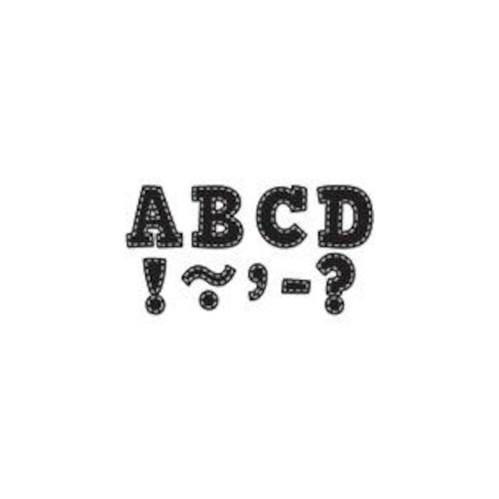 BLACK STITCH BOLD BLOCK 3 MAGNETIC LETTERS. Picture 2
