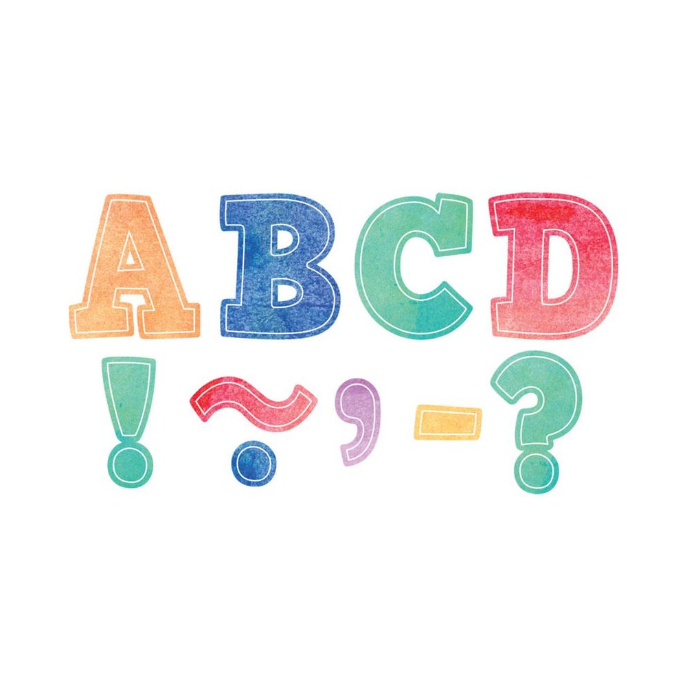Watercolor Bold Block 3" Magnetic Letters. Picture 1