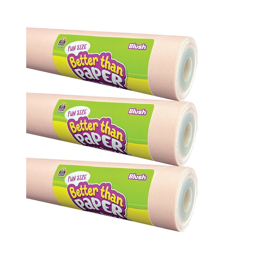 Fun Size Better Than Paper Bulletin Board Roll, 18" x 12', Blush, Pack of 3. Picture 1