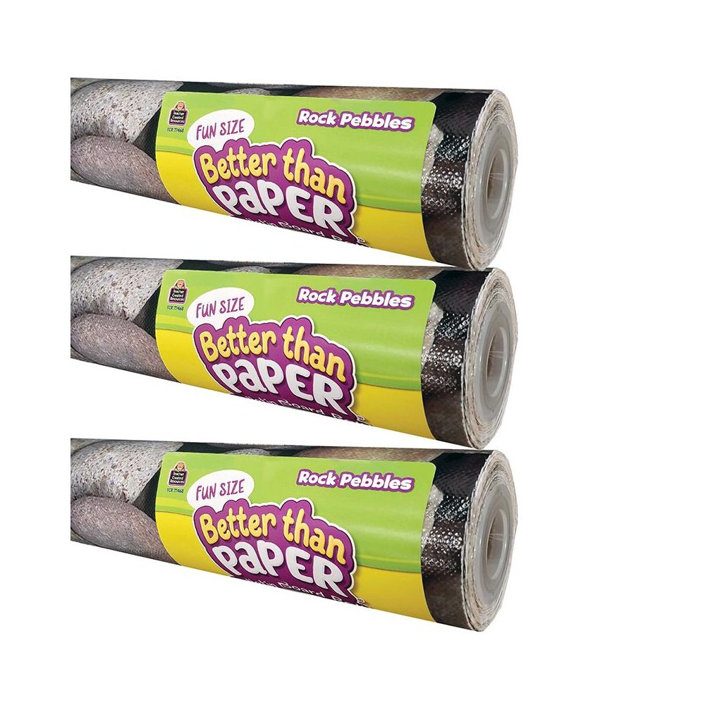 Fun Size Better Than Paper Bulletin Board Roll, Rock Pebbles, Pack of 3. Picture 1