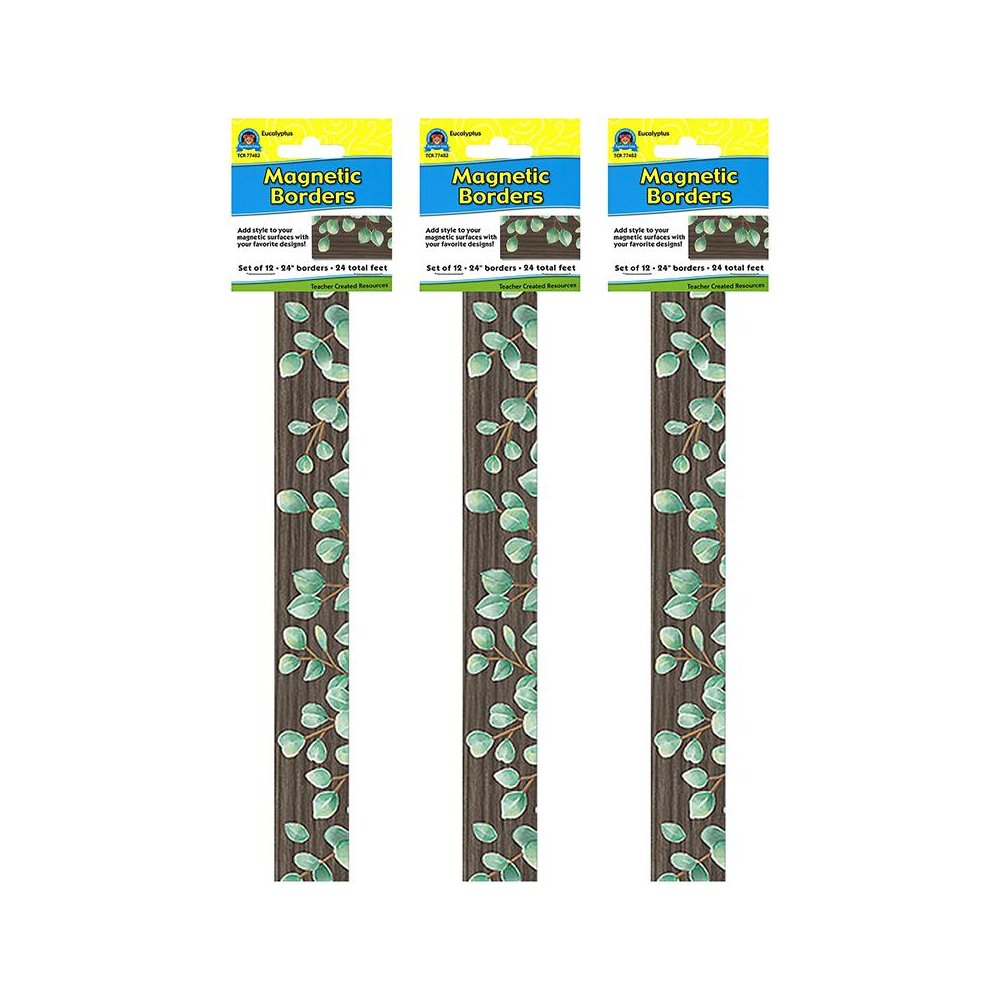 Eucalyptus Magnetic Border, 24 Feet Per Pack, 3 Packs. Picture 1