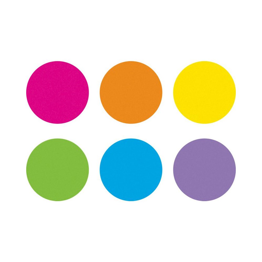 Spot On Dry-Erase Desktop Writing Spots Bright Circles, 10-1/2". Picture 1
