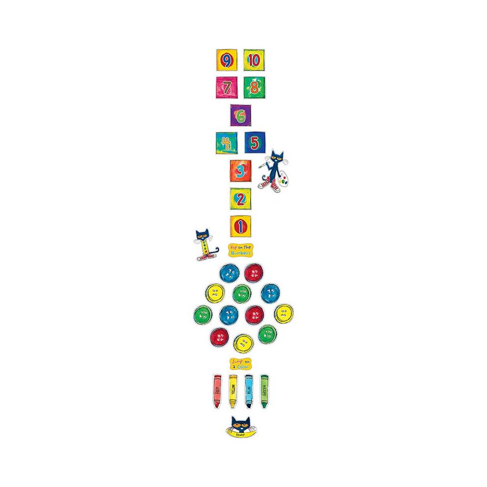 Pete the Cat Numbers and Colors Sensory Path. Picture 1