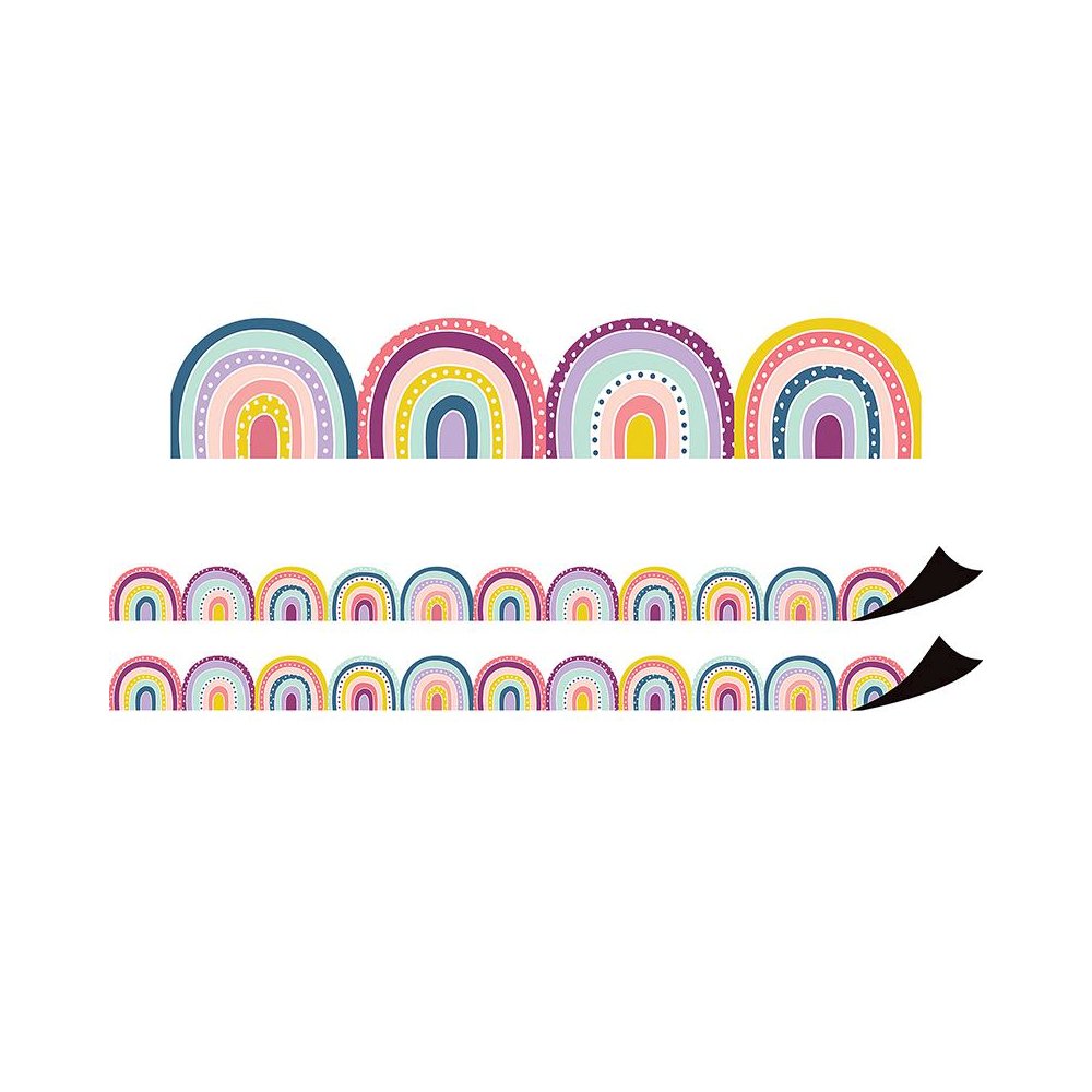Oh Happy Day Rainbows Magnetic Border, 24 Feet Per Pack, 2 Packs. Picture 1