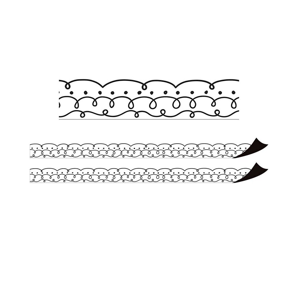 Squiggles and Dots Magnetic Border, 24 Feet Per Pack, 2 Packs. Picture 1