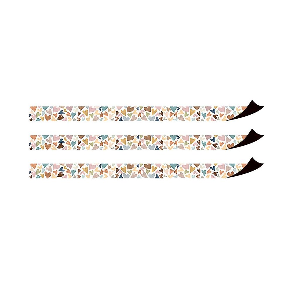 Everyone Is Welcome Hearts Magnetic Border Per Pack, 3 Packs. Picture 1