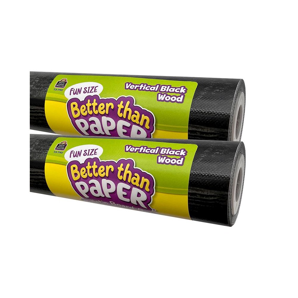 Fun Size Better Than Paper Bulletin Board Roll Vertical Black Wood, Pack of 2. Picture 1