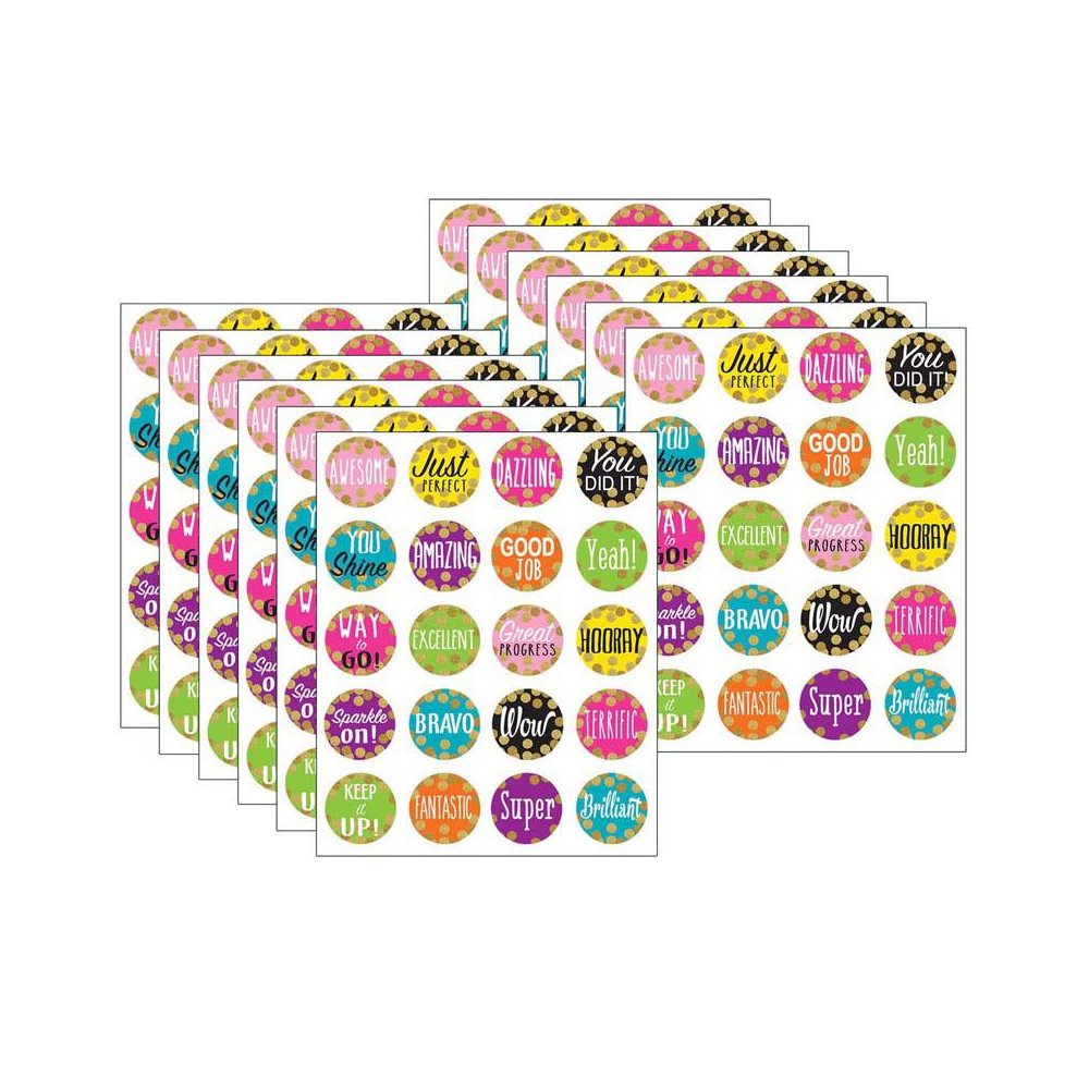 Confetti Stickers, 120 Per Pack, 12 Packs. Picture 1