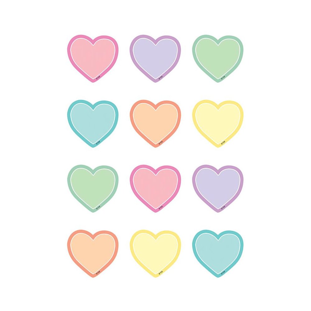 Pastel Pop Hearts Mini Accents, 36 Per Pack, 6 Packs. Picture 1