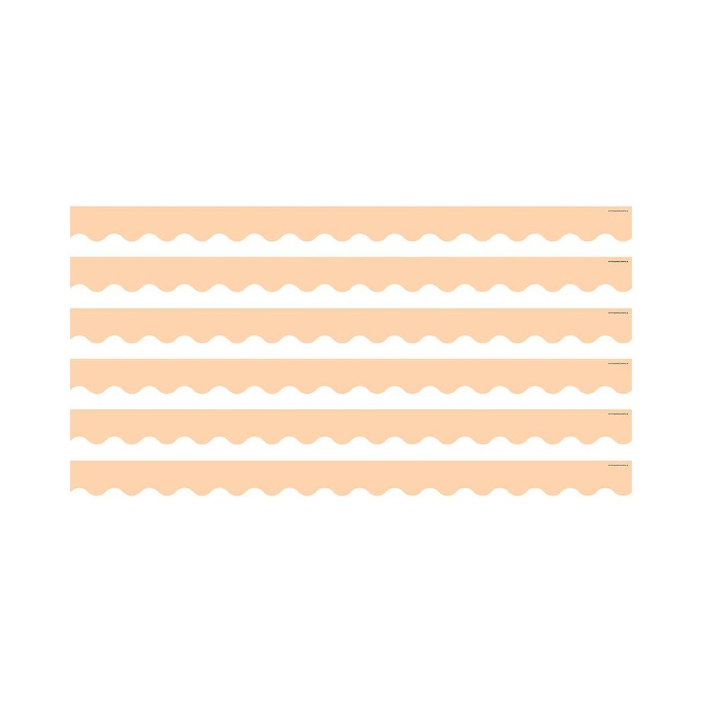 Peach Scalloped Border Trim, 35 Feet Per Pack, 6 Packs. Picture 1