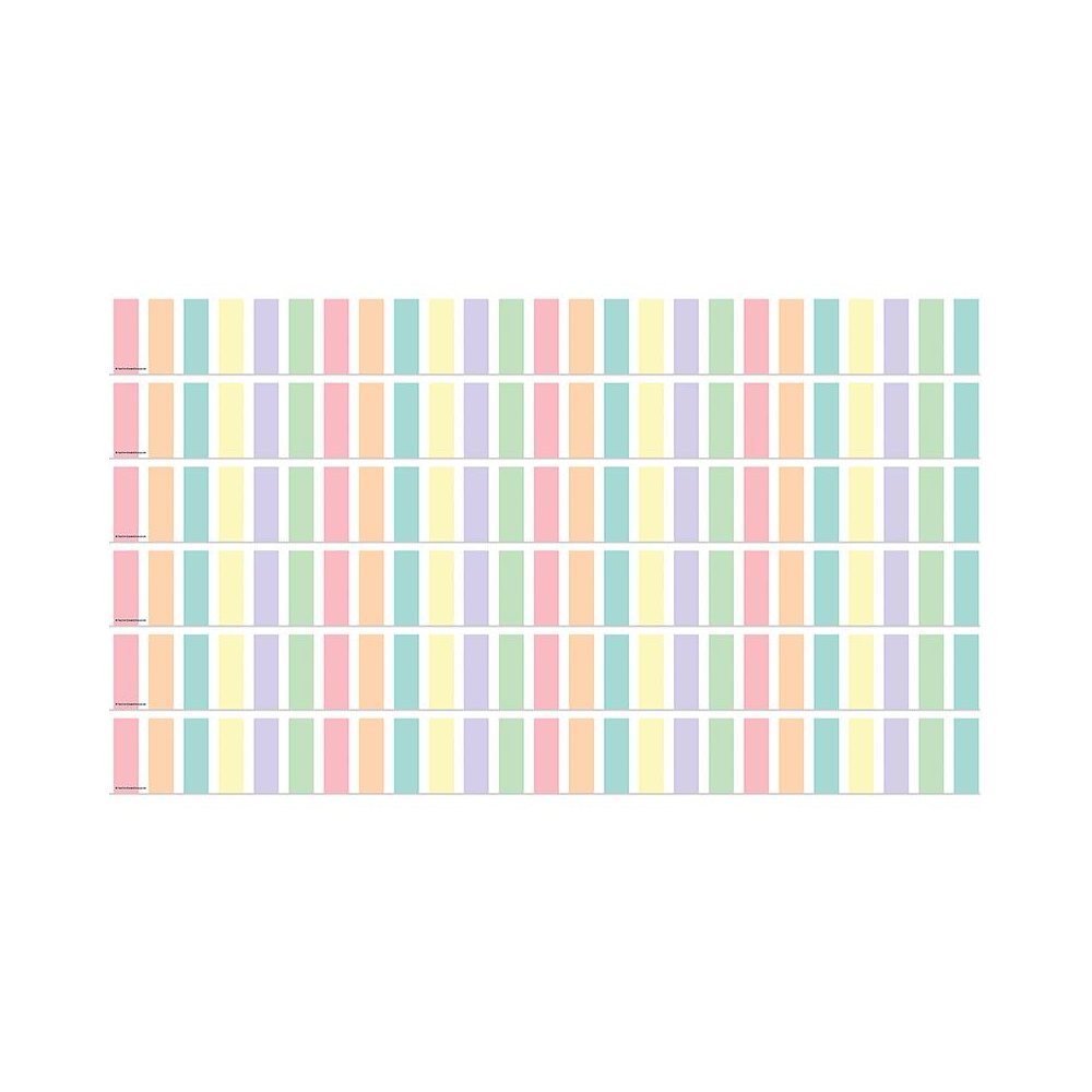 Pastel Pop Stripes Straight Border Trim, 35 Feet Per Pack, 6 Packs. Picture 1