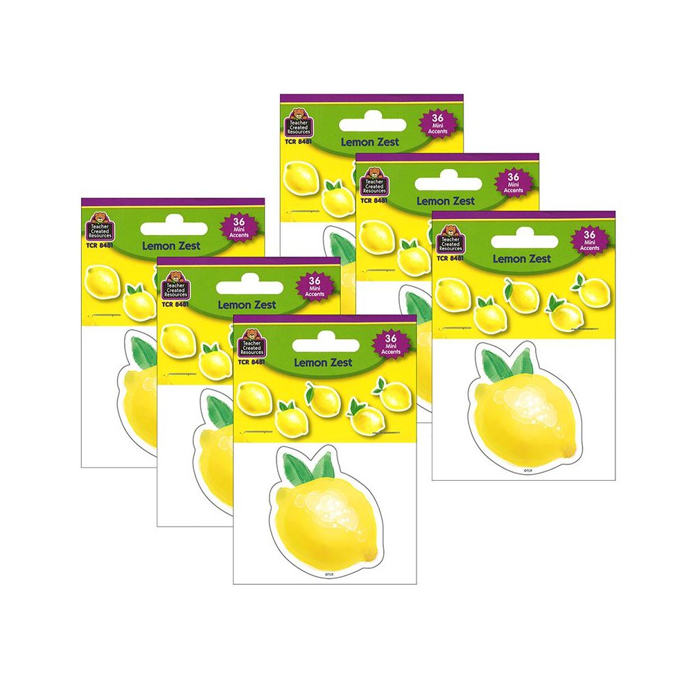 Lemon Zest Mini Accents, 36 Per Pack, 6 Packs. Picture 1
